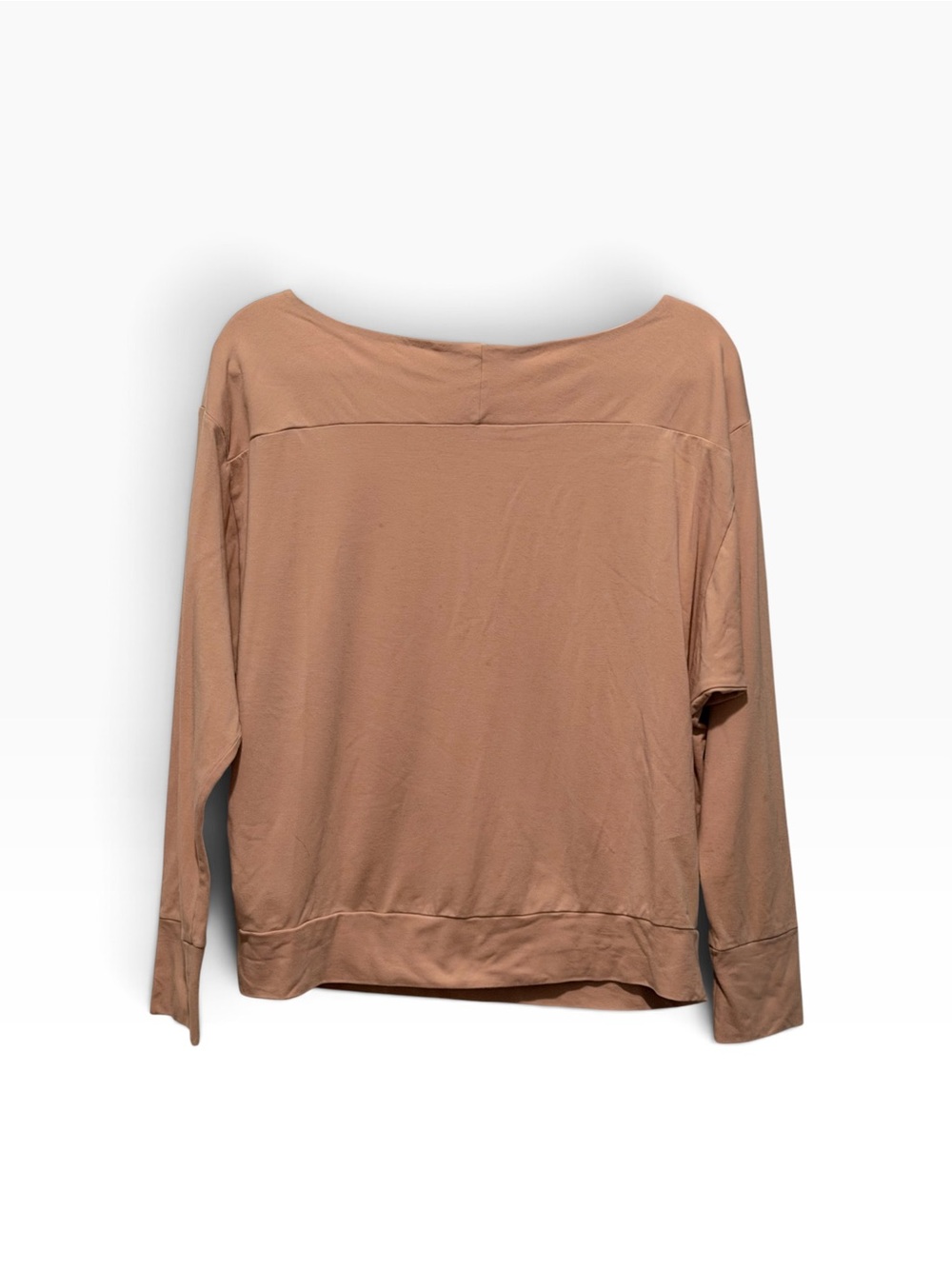 Banana Republic Long Sleeve Boatneck Top in Blush Tan - Picture 4 of 9